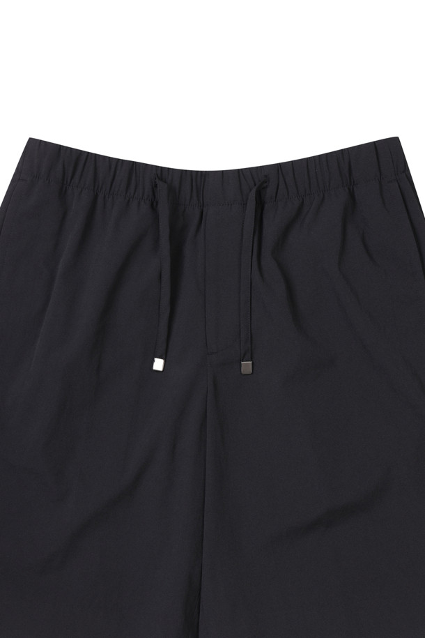 CUSTOMELLOW - 하프팬츠 - Black Wool Blended Banding Shorts