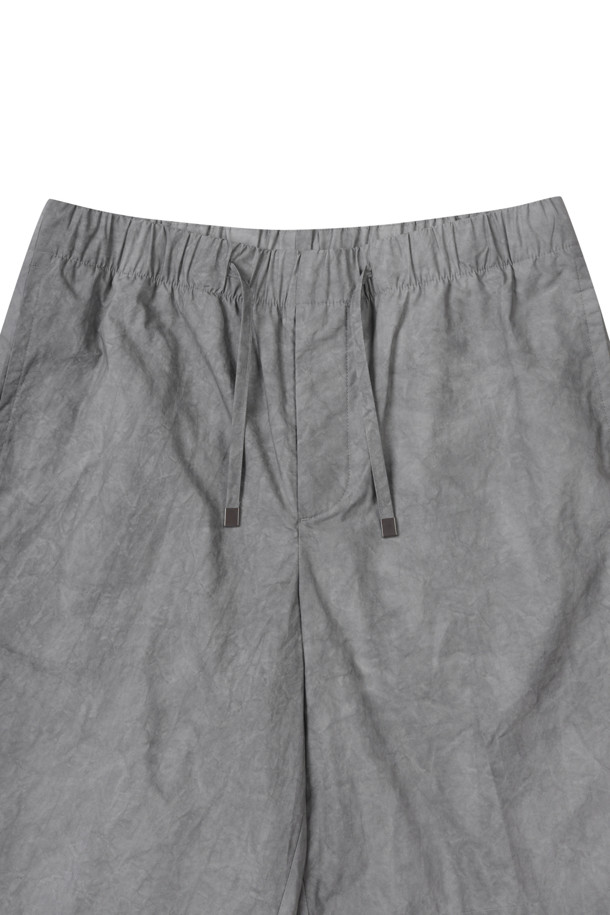 CUSTOMELLOW - 하프팬츠 - Grey Dyed Banding Shorts