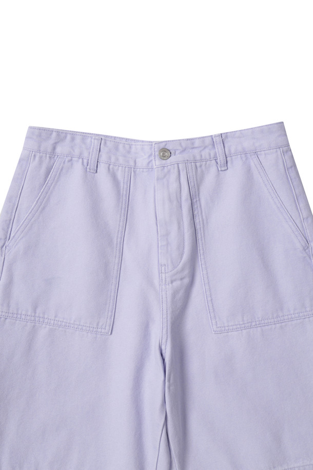 CUSTOMELLOW - 데님 - Purple Fatigue Denim Shorts