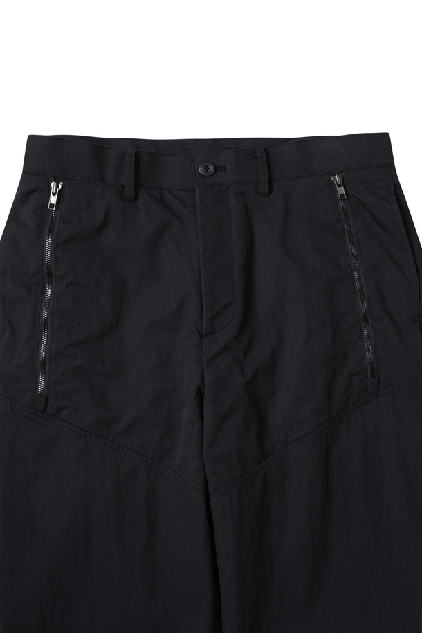 CUSTOMELLOW - 캐주얼팬츠 - Black Double Pocket Pants