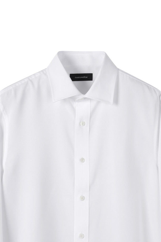 CUSTOMELLOW - 긴팔셔츠 - White (Slim) Wide collar dress shirt