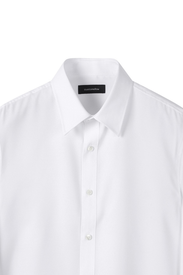 CUSTOMELLOW - 긴팔셔츠 - White (Slim) Regular collar dress shirt