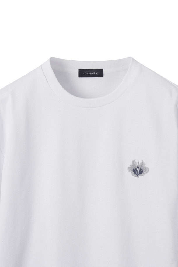 CUSTOMELLOW - 반팔티셔츠 - White Relaxed Fit Logo T-shirt