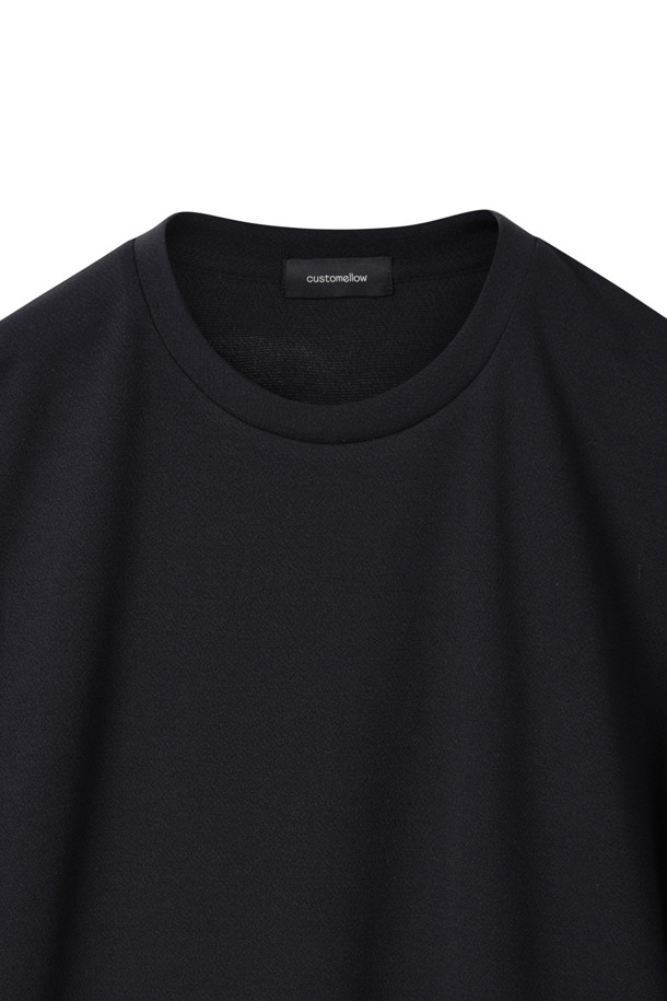 CUSTOMELLOW - 긴팔티셔츠 -  Black Texture Long Sleeve T-shirt