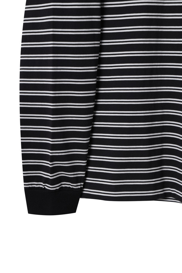 CUSTOMELLOW - 티셔츠 - [Outlet] Black Stripe Long Sleeve T-shirt