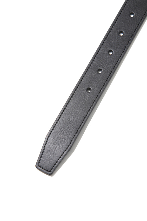 CUSTOMELLOW - 벨트 - Black Leather Reversible Belt