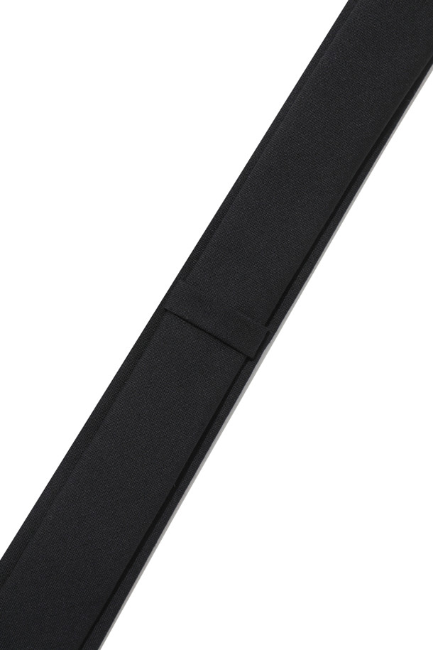 CUSTOMELLOW - 타이 - Black Wool Slim Tie