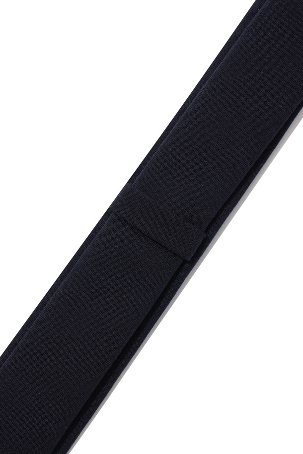 CUSTOMELLOW - 타이 - Navy Wool Slim Tie