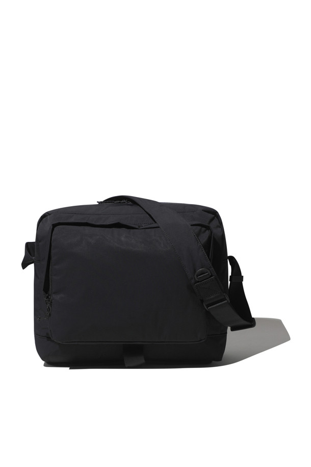 CUSTOMELLOW - 숄더/크로스백 - Black Nylon Two-way Cross Bag