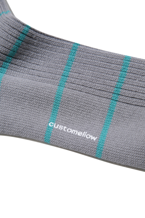 CUSTOMELLOW - 양말 - Mint Stripe Socks