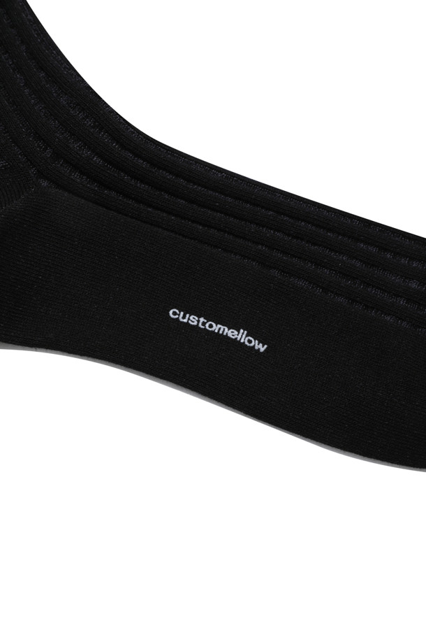 CUSTOMELLOW - 양말 - Black Two Tone Rib Socks