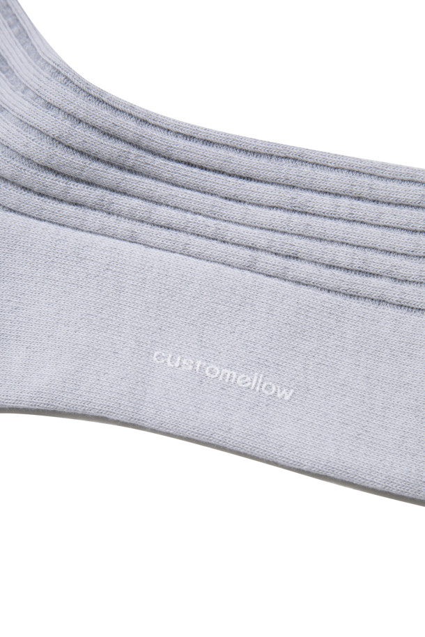 CUSTOMELLOW - 양말 - Grey Two Tone Rib Socks