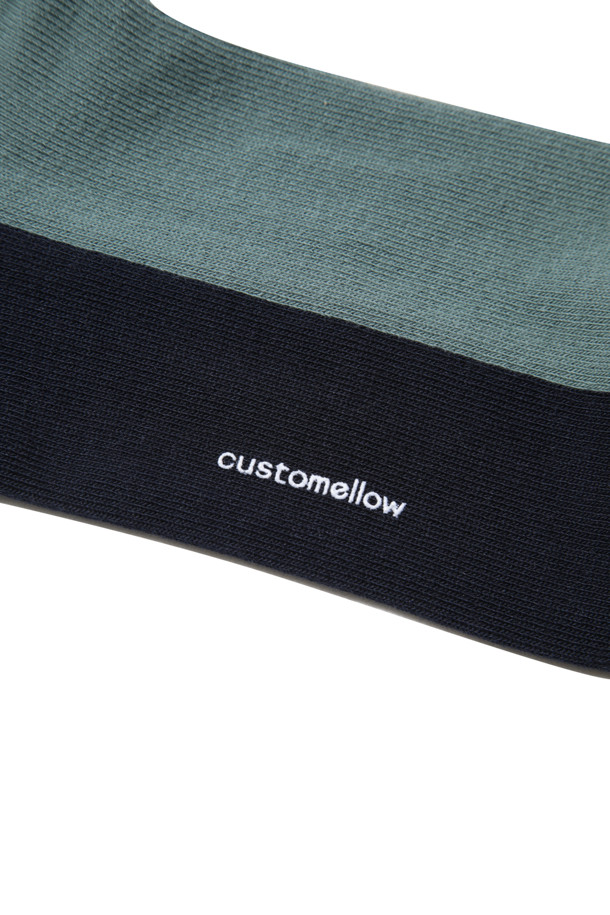 CUSTOMELLOW - 양말 - Mint Block Short Socks