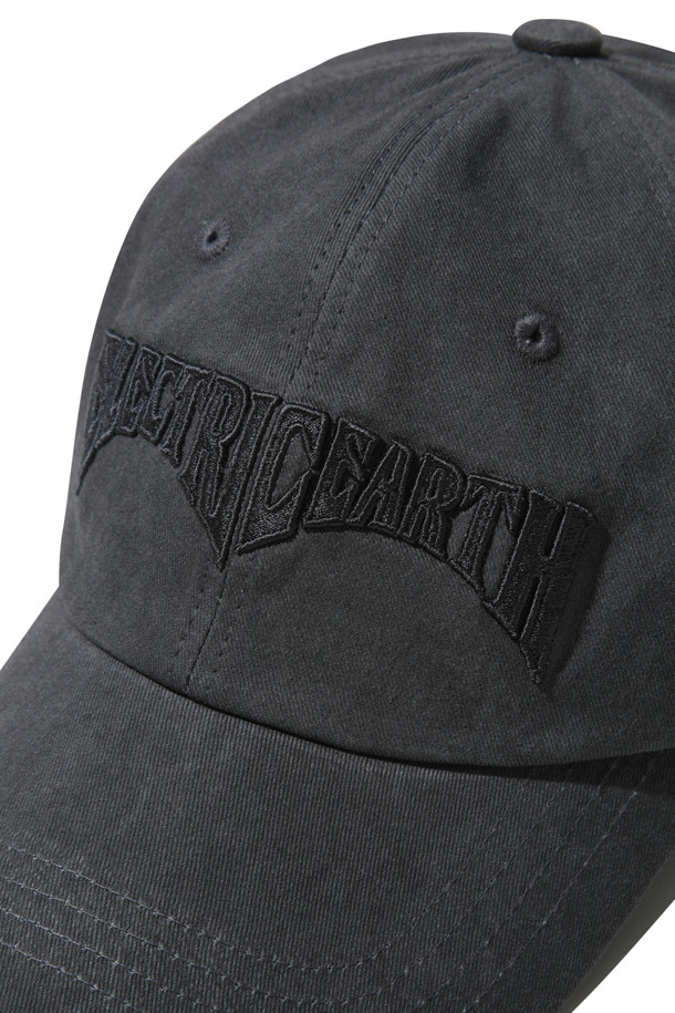 CUSTOMELLOW - 모자 - Grey Graphic Embroidery Cap