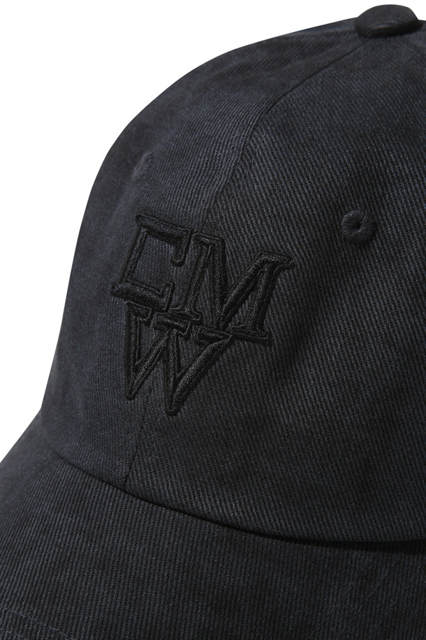 CUSTOMELLOW - 모자 - Black Logo Embroidery Cap