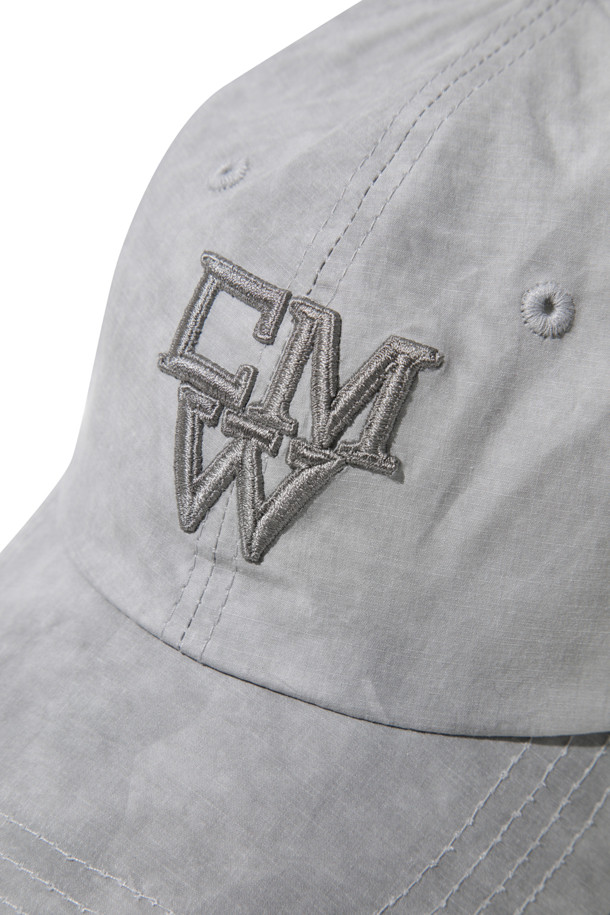 CUSTOMELLOW - 모자 - Grey Logo Embroidery Cap