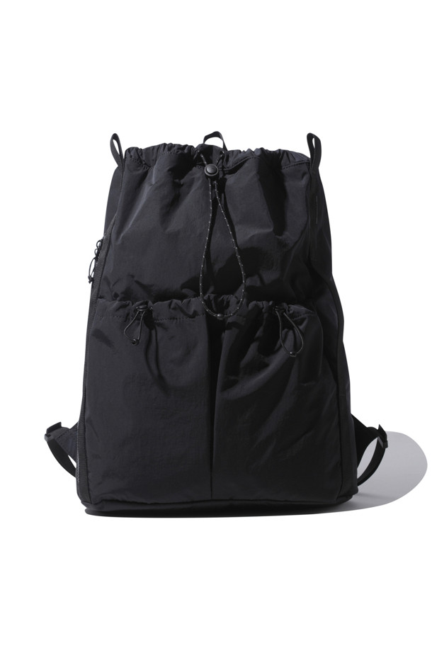 CUSTOMELLOW - 숄더/크로스백 - Black Draw String Backpack 