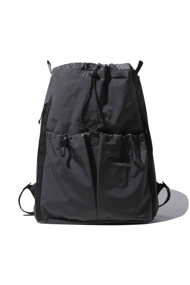 CUSTOMELLOW - 숄더/크로스백 - [Online Only] Grey Draw String Backpack 