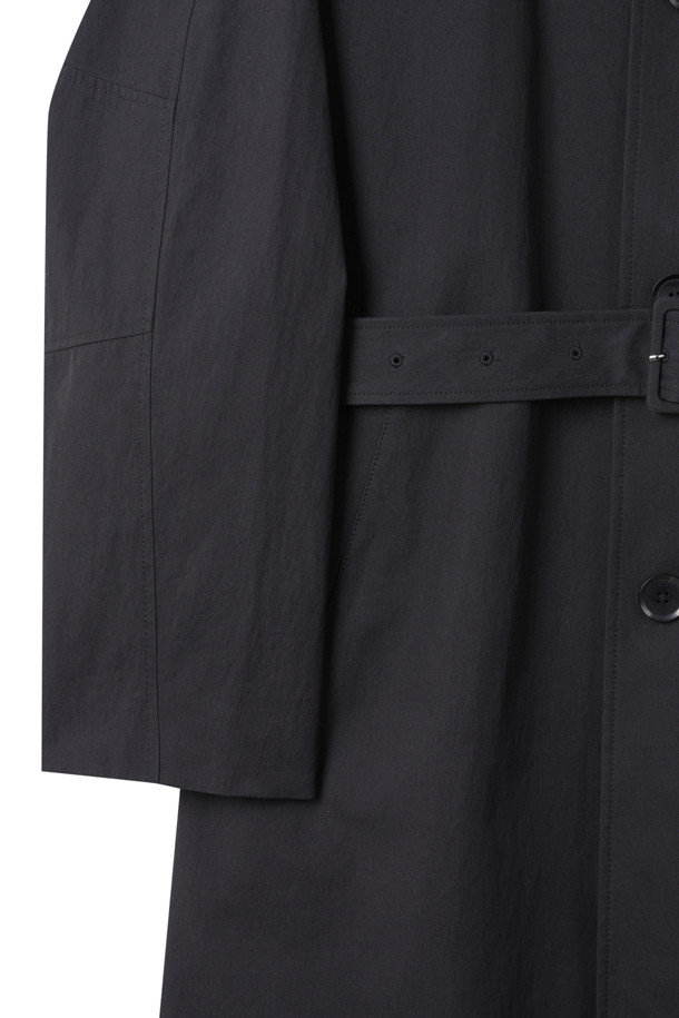 CUSTOMELLOW - 코트 - Black Belted Mac Coat