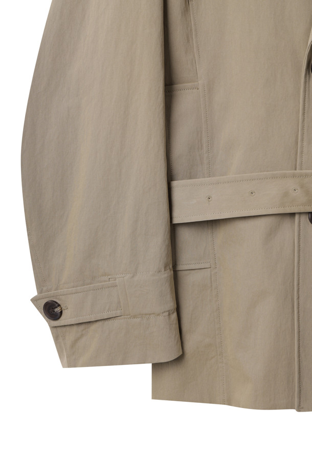 CUSTOMELLOW - 코트 - Beige Short Trench Coat