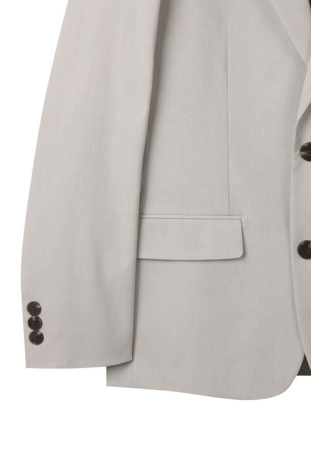 CUSTOMELLOW - 블루종/점퍼 - Ivory Slim Fit Setup Jacket