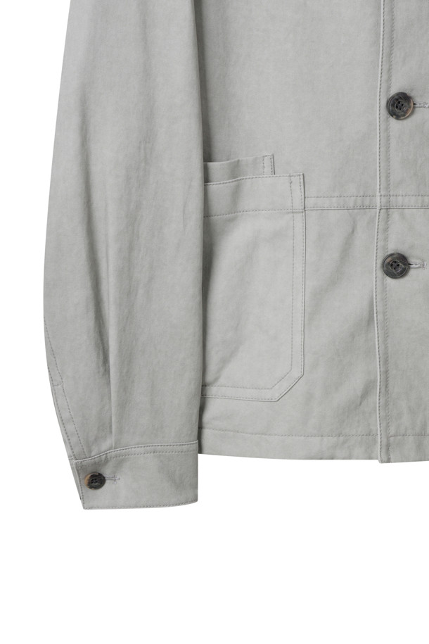 CUSTOMELLOW - 사파리/필드자켓 - Grey Cotton Work Jacket