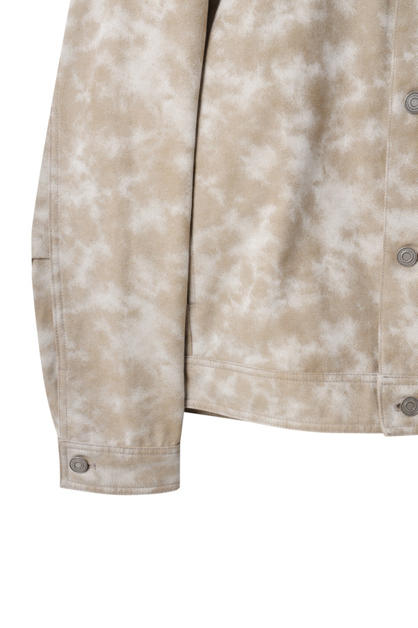 CUSTOMELLOW - 블루종/점퍼 - Beige Jacquard Trucker Jacket