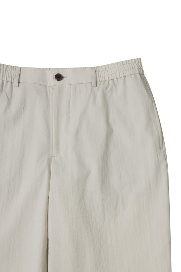 CUSTOMELLOW - 캐주얼팬츠 - Ivory Wool Blended Banding Pants