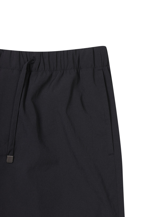 CUSTOMELLOW - 하프팬츠 - Black Wool Blended Banding Shorts