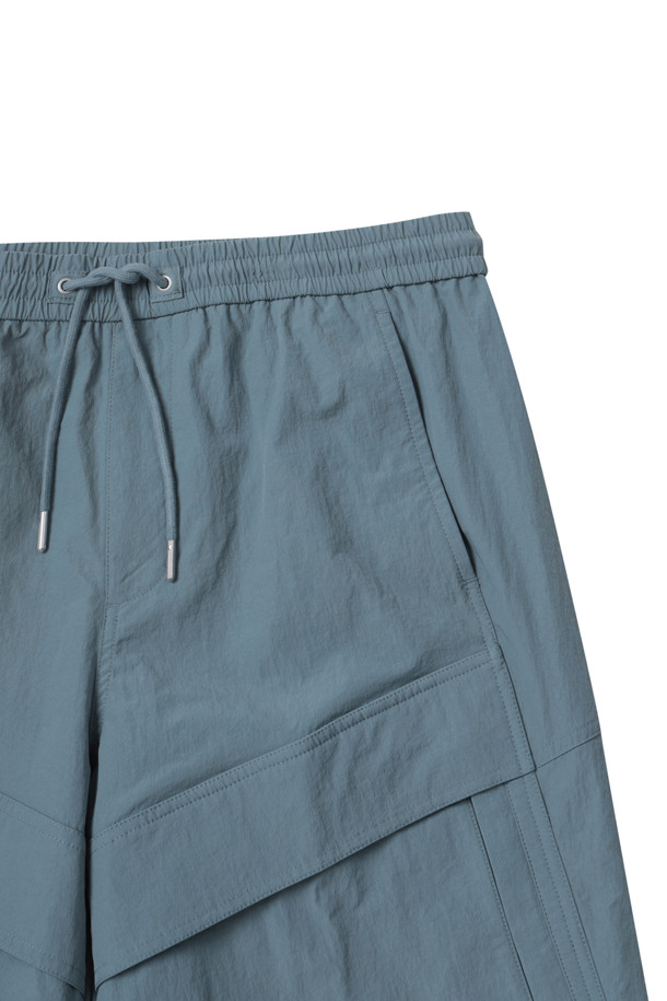 CUSTOMELLOW - 하프팬츠 - Mint Curved Line Shorts