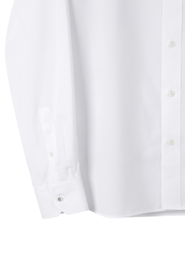 CUSTOMELLOW - 긴팔셔츠 - White Wide Collar Dress Shirt