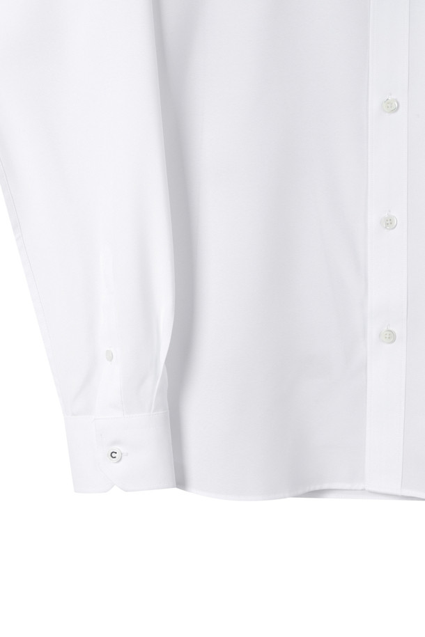 CUSTOMELLOW - 긴팔셔츠 - White Regular Collar Dress Shirt