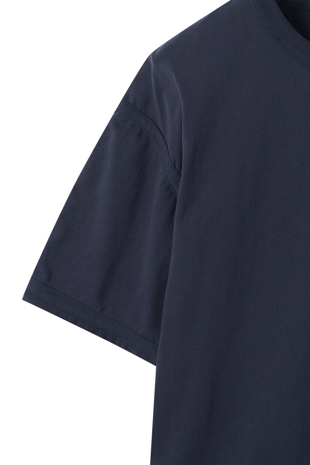 CUSTOMELLOW - 반팔티셔츠 - Navy Binding Detail T-shirt