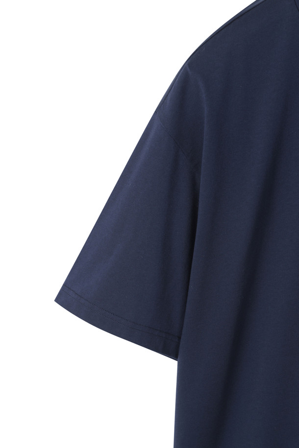 CUSTOMELLOW - 반팔티셔츠 - Navy Graphic T-shirt