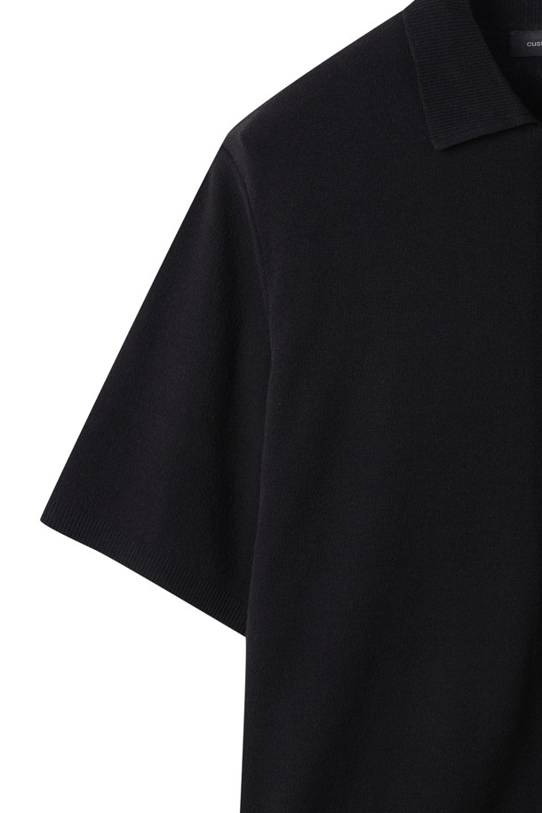 CUSTOMELLOW - 스웨터 - Black Soft Half Sleeve Cardigan