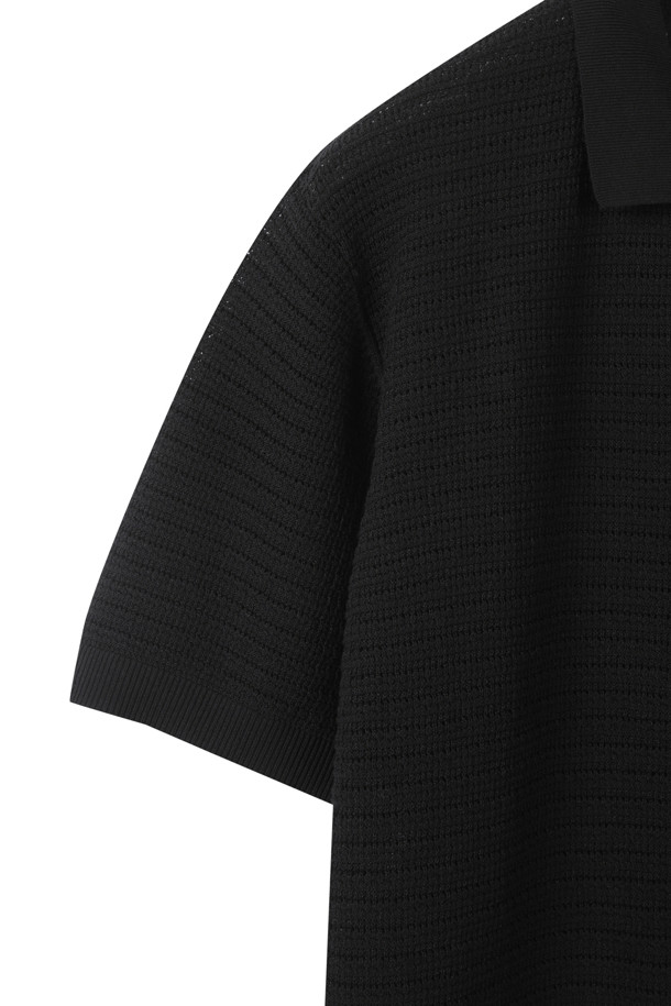 CUSTOMELLOW - 가디건 - Black Mesh Half Sleeve Cardigan