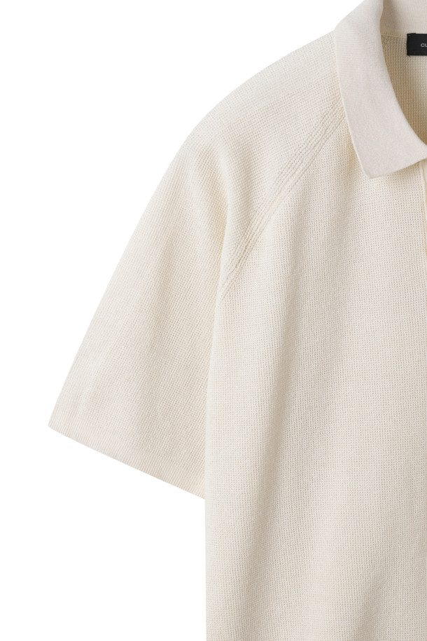 CUSTOMELLOW - 스웨터 - Ivory Soft Half Collar Sweater