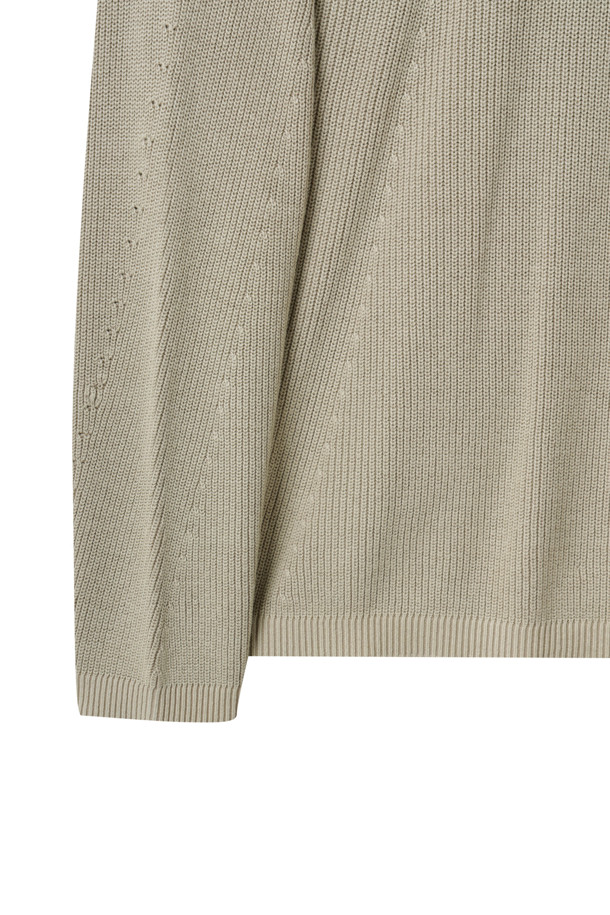 CUSTOMELLOW - 스웨터 - Beige Garment Dyed Sweater