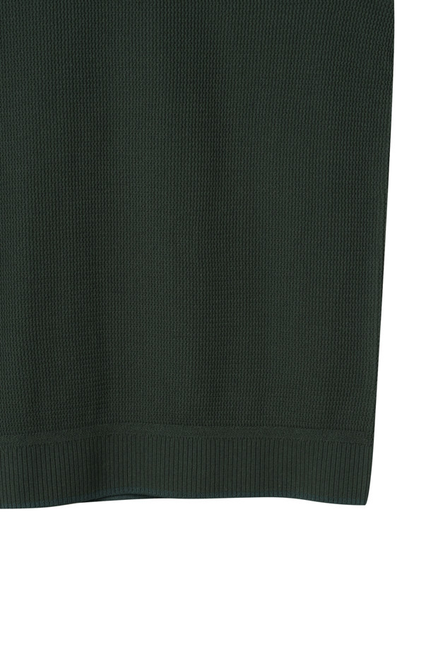 CUSTOMELLOW - 니트/가디건 - [Outlet] Green Texture Collar Sweater