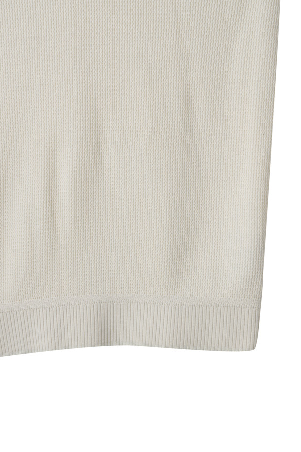 CUSTOMELLOW - 니트/가디건 - [Outlet] Ivory Texture Collar Sweater