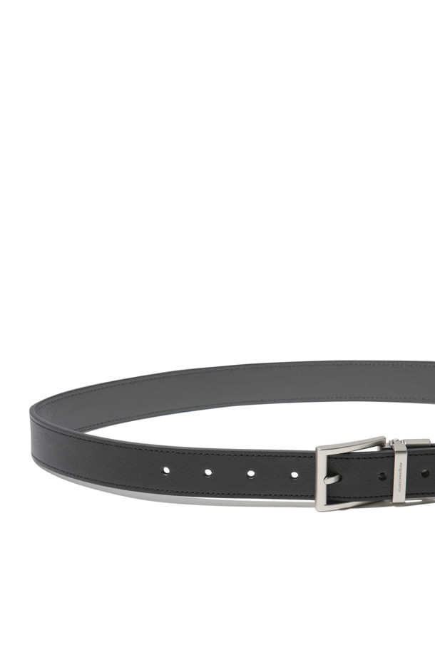 CUSTOMELLOW - 벨트 - Black Leather Reversible Belt