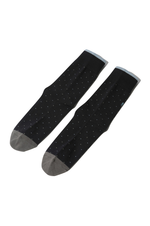 CUSTOMELLOW - 양말 - Black Dot Embroidery Socks