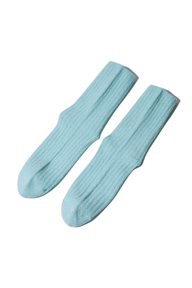 CUSTOMELLOW - 양말 - Mint Boucle Rib Socks