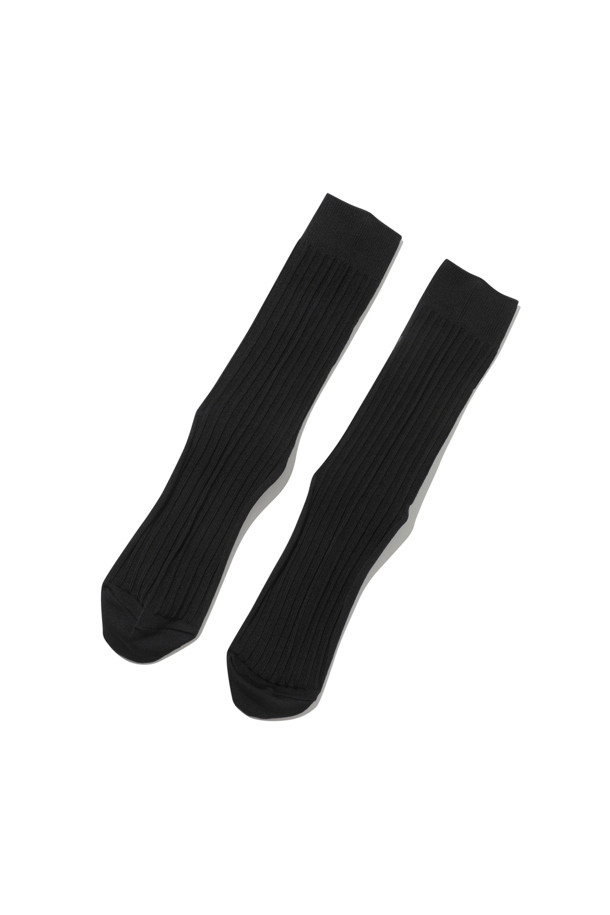 CUSTOMELLOW - 양말 - Black Embroidery Socks