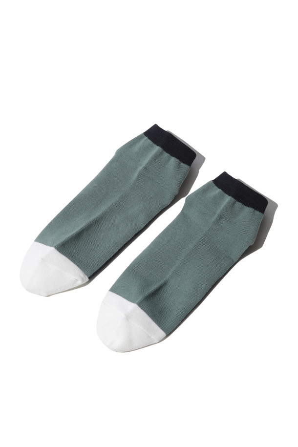 CUSTOMELLOW - 양말 - Mint Block Short Socks