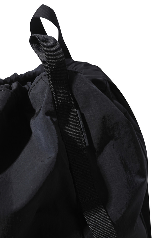 CUSTOMELLOW - 숄더/크로스백 - [Online Only] Black Draw String Backpack