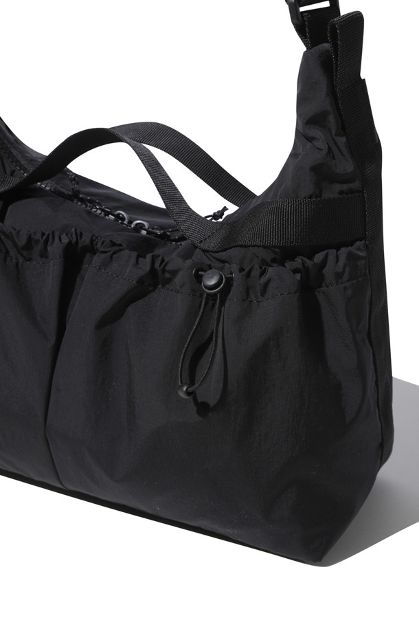 CUSTOMELLOW - 숄더/크로스백 - [Online Only] Black Draw String Cross Bag