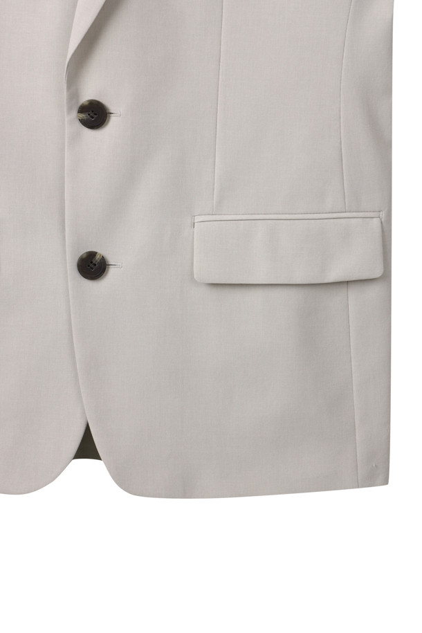 CUSTOMELLOW - 블루종/점퍼 - Ivory Slim Fit Setup Jacket