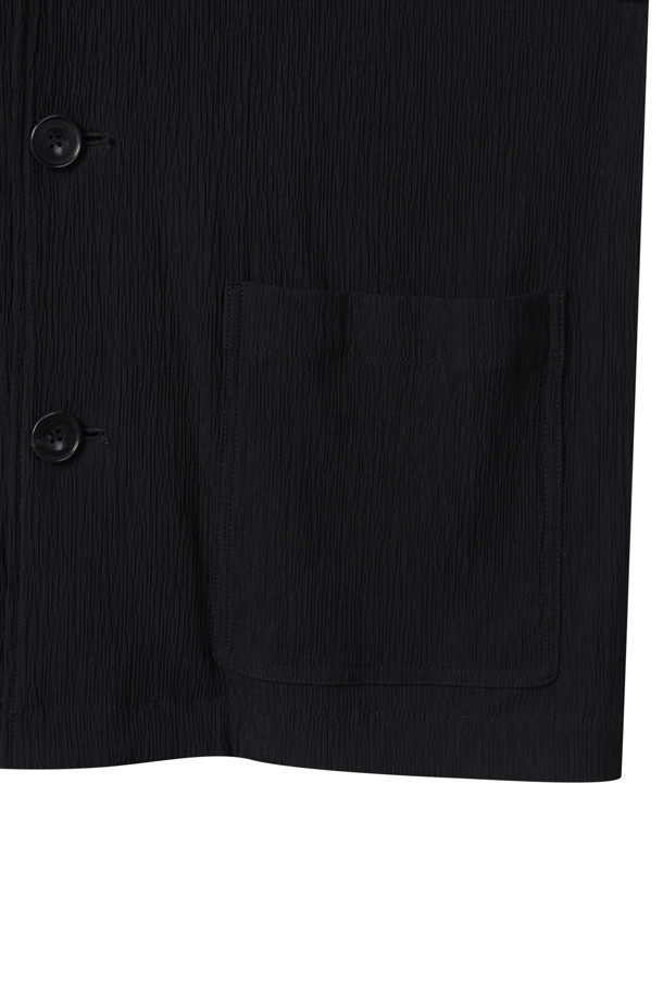 CUSTOMELLOW - 블루종/점퍼 - Black Pleats Work Jacket