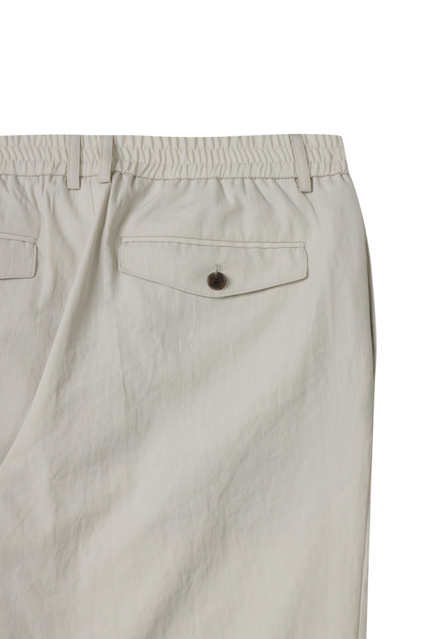 CUSTOMELLOW - 캐주얼팬츠 - Ivory Wool Blended Banding Pants